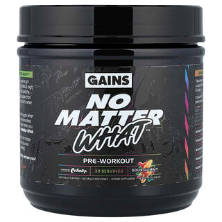 جينس‏, No Matter What ™ ، لما قبل التمارين الرياضية ، علكة حامضة ، 15.56 أونصة (441 جم)