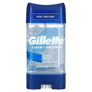Gillette, Clear + Dri-Tech（クリア＋ドライテック）、デオドラント、クールウェイブ、107g（3.8オンス）
