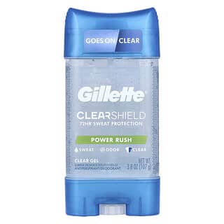 Gillette, Clear + Dri-Tech, антиперспірант і дезодорант, Power Rush, 107 г (3,8 унції)