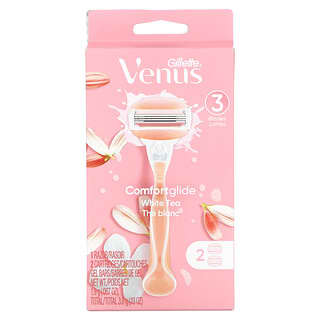 Gillette, Venus, Comfortglide, White Tea, 1 Razor, 2 Cartridges
