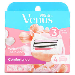 Gillette, Venus, Comfortglide, White Tea, 4 Cartridges