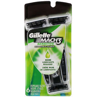Gillette, Mach3 Sensitive Disposable Razor, 6 Razors