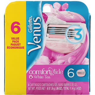 Gillette, Venus Comfortglide, White Tea, 6 Cartridges