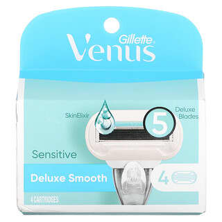 Gillette, Venus, Deluxe Smooth, Sensitive, 4 Cartridges