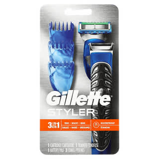 Gillette, Styler, 3 in 1 Trim, Shave, Edge, 6 Piece Set