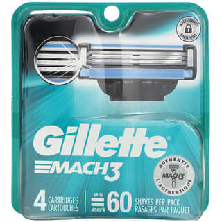 Gillette, Сменные кассеты Mach3, 4 шт.