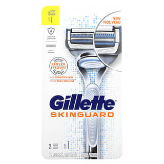 Gillette, Skinguard for Sensitive Skin, 1 Razor, 2 Cartridges