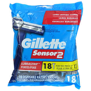 جيليت‏, Sensor 2, Lubrastrip Fixed, Disposable Razors, 18 Disposable Razors
