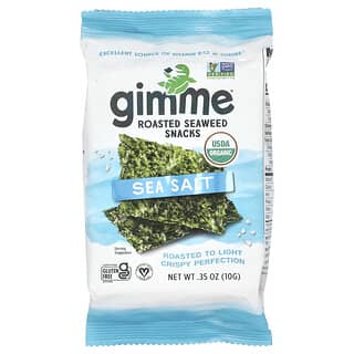 gimMe, Премиальные жареные водоросли, морская соль, 10 г (0,35 унции)