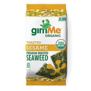 gimMe, Премиальные жареные водоросли, обжаренный кунжут, 10 г (0,35 унции)