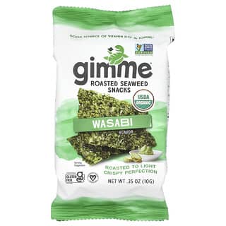 gimMe, Roasted Seaweed Snacks, Wasabi, 0.35 oz (10 g)