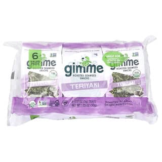 gimMe, Roasted Seaweed Snacks, geröstete Algen-Snacks, Teriyaki, 6 Packungen, je 5 g (0,17 oz.).