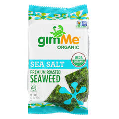 gimMe, Premium Roasted Seaweed, Sea Salt, 6 Pack, 0.17 oz (5 g) Each