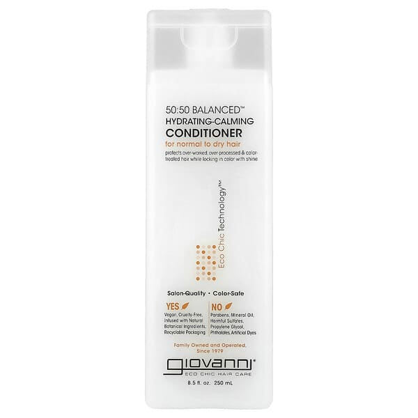 Giovanni, 50:50 Balanced™, 수분 및 진정 컨디셔너, 중건성 모발용, 250ml(8.5fl oz)