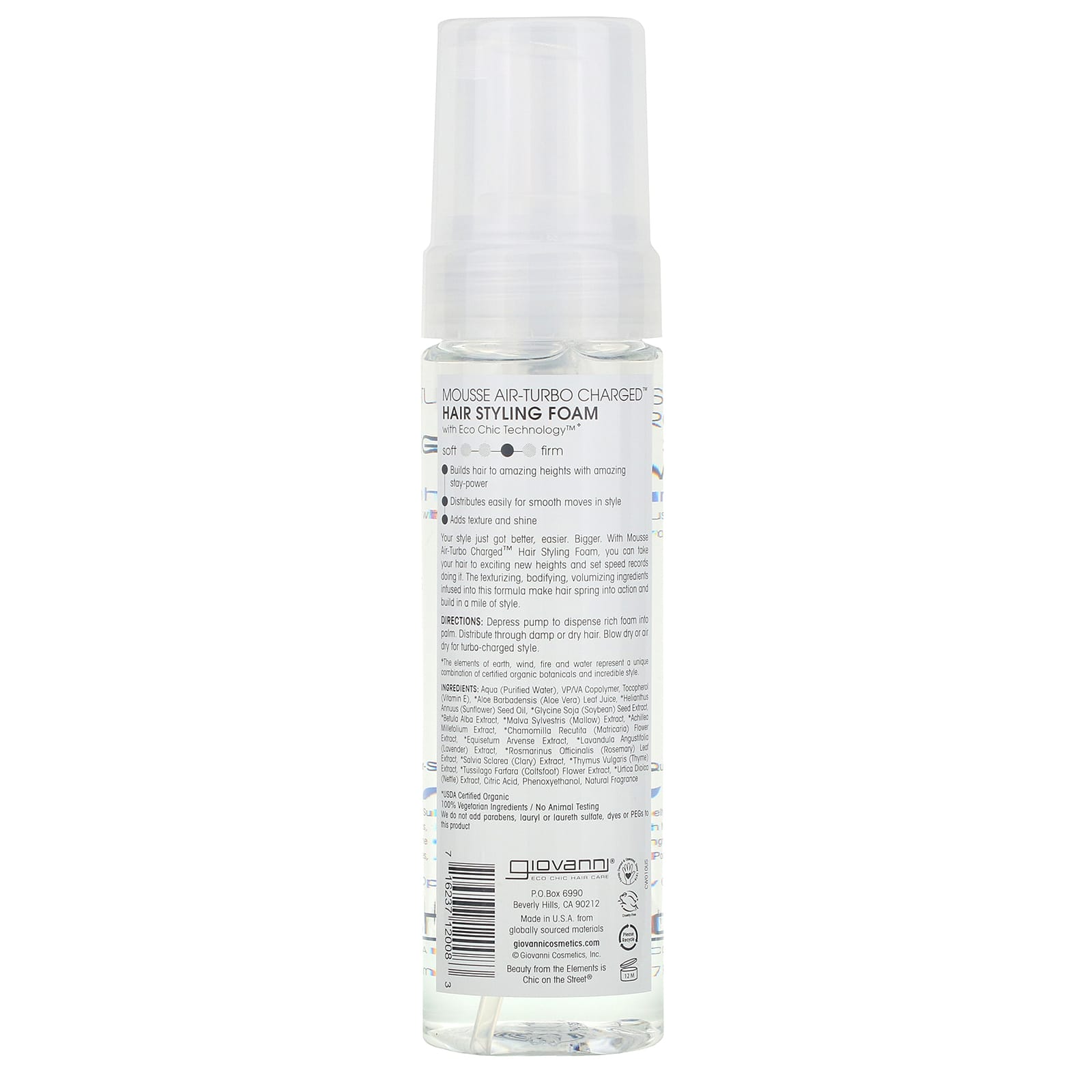 Giovanni, Mousse AirTurbo Charged, Hair Styling Foam, 7 fl oz (207 ml)