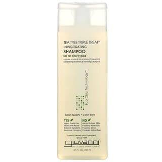 Giovanni, Tea Tree Triple Treat, Invigorating Shampoo, belebendes Shampoo mit Teebaum, für alle Haartypen, 250 ml (8,5 fl. oz.)