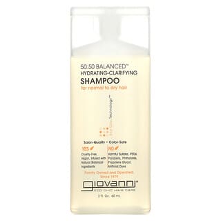 Giovanni, 50:50 Balanceado, Shampoo Hidratante e Clareador, Para Cabelos Normais a Secos, 60 ml (2 fl oz)