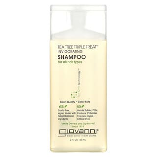 Giovanni, Tea Tree Triple Treat, Invigorating Shampoo, For All Hair Types, 2 fl oz (60 ml)