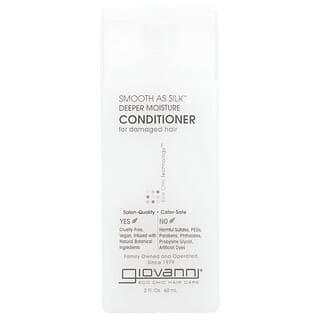 Giovanni, Smooth As Silk, Après-shampooing hydratant en profondeur, Pour cheveux abîmés, 60 ml