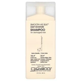 Giovanni, Smooth As Silk，深层保湿洗发水，适用于受损发质，2 液量盎司（60 毫升）