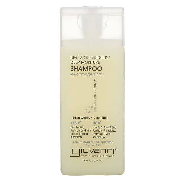 Giovanni‏, Smooth As Silk, שמפו ללחות עמוקה, לשיער פגום, 60 מ"ל (2 אונקיות נוזל)