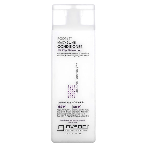 Giovanni, Root 66, Max Volume Conditioner, For Limp, Lifeless Hair, 8.5 fl oz (250 ml)