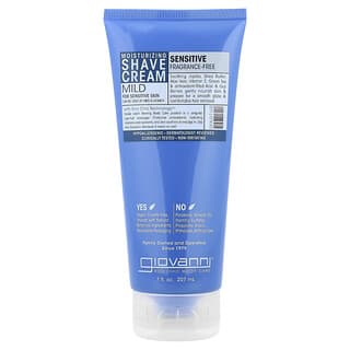 Giovanni, Moisturizing Shave Cream, Sensitive, Fragrance-Free, 7 fl oz (207 ml)