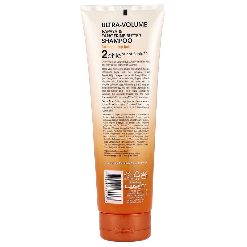2chic®, Ultra Volume Shampoo, For Fine, Limp Hair, Papaya +