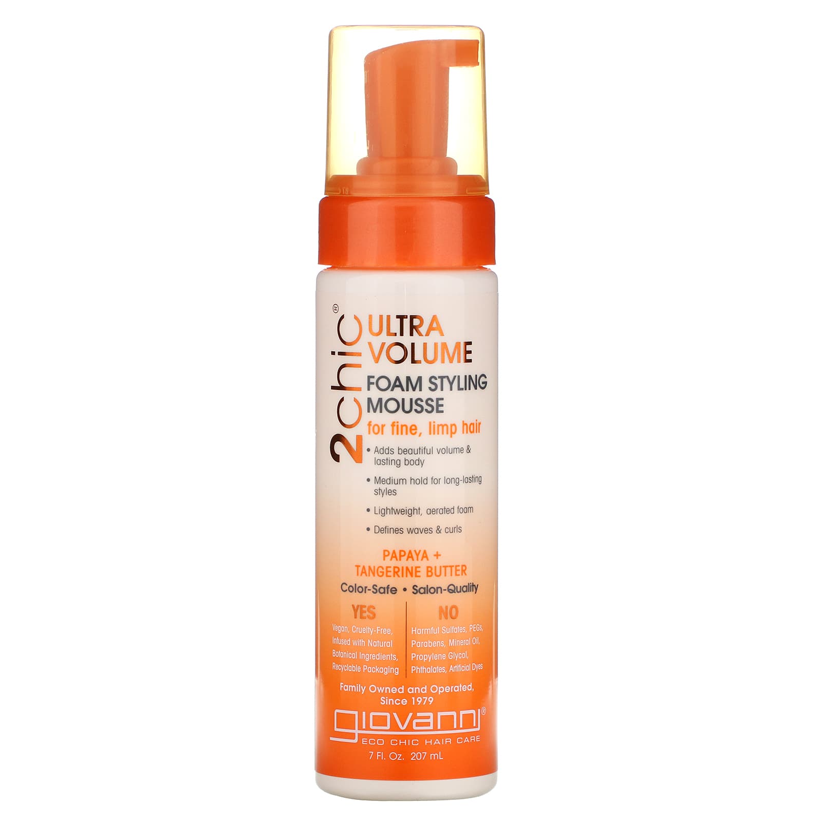 Giovanni, 2chic, UltraVolume Foam Styling Mousse, For Fine, Limp Hair