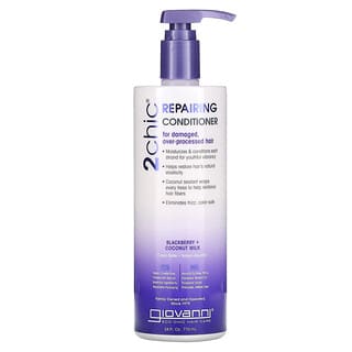 Giovanni, 2chic, Repairing Conditioner, For Damaged, Over-Processed Hair, Blackberry + Coconut Milk, 24 fl oz (710 ml)