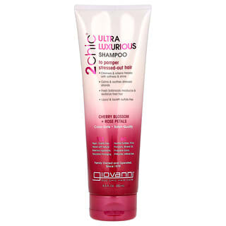 Giovanni, 2chic, ultra-luxurious shampoo, ultra-luxuriöses Shampoo, um gestresstes Haar zu verwöhnen, Kirschblüte + Rosenblätter, 250 ml (8,5 fl. oz.)