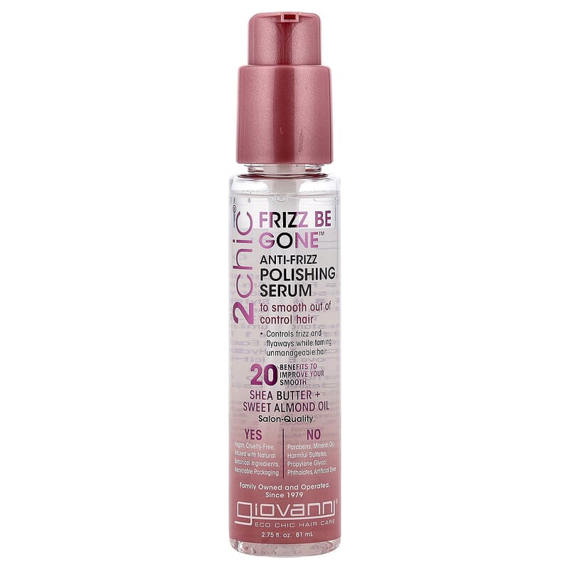 2chic, Frizz Be Gone™ Anti-Frizz Polishing Serum, Shea Butter +