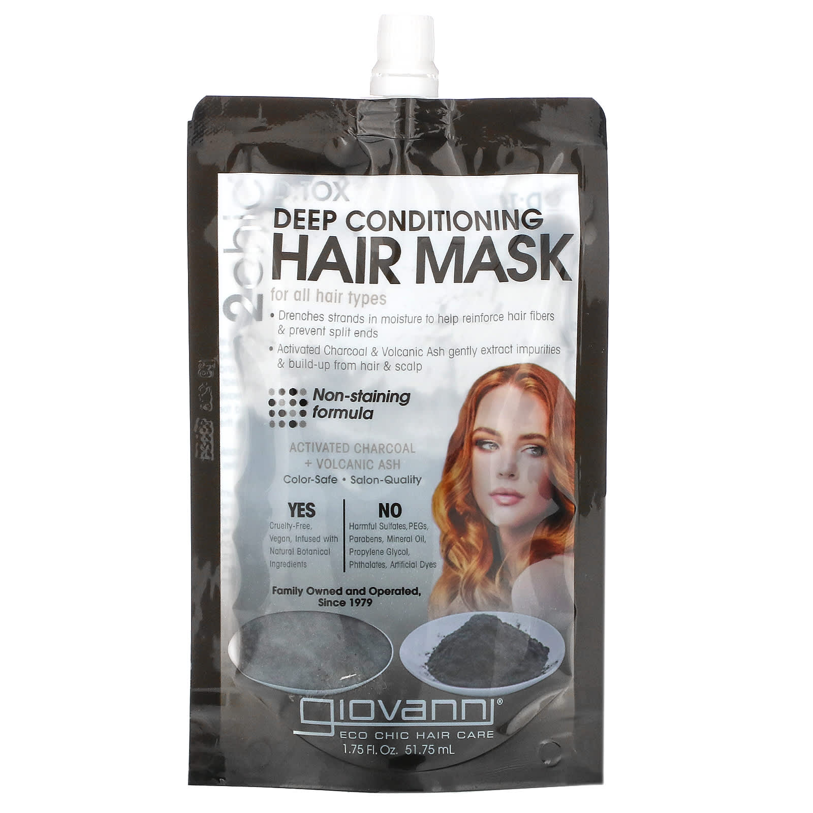 Giovanni, Giovanni, 2chic Detox, Deep Conditioning Hair Mask, For All Hair  Types, 1 Packet, 1.75 fl oz (51.75 ml)