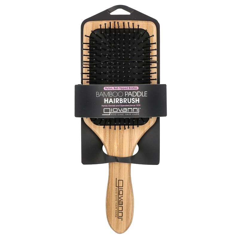 Bamboo Paddle Hairbrush, 1 Brush