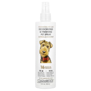 Giovanni, Professional Pet Care, Spray Desodorizante e Finalizador para Animais de Estimação, Para Cães, Aveia e Coco, 295 ml (10 fl oz)