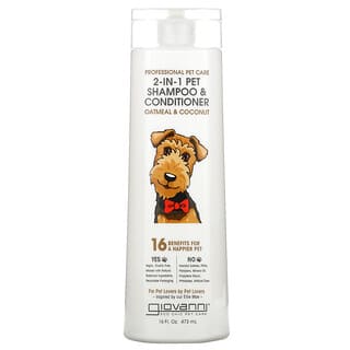 Giovanni, Professional Pet Care, 2-in-1-Shampoo und Conditioner für Haustiere, Haferflocken und Kokosnuss, 473 ml (16 fl. oz.)