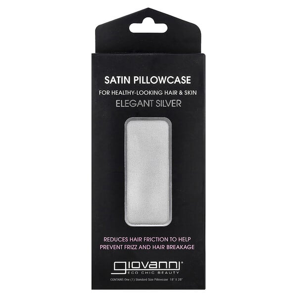 Giovanni, Satin Pillowcase, Elegant Silver,  1 Pillowcase