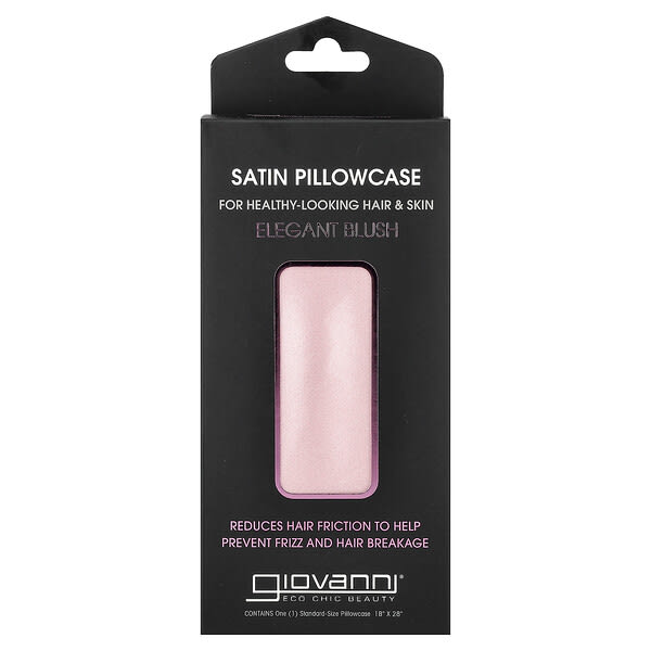 Giovanni, Satin Pillowcase, Elegant Blush, 1 Pillowcase