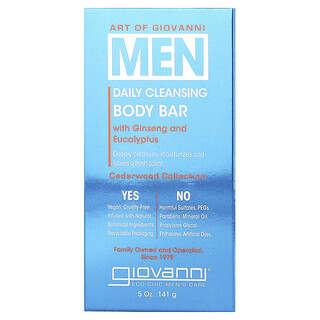 Art Of Giovanni, Men Daily Cleansing Body Bar mit Ginseng und Eukalyptus, 141 g (5 oz.)