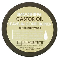 Giovanni, Acondicionador sin enjuague de efecto suavizante con aceite de ricino, Para todo tipo de cabello, 340 ml (11,5 oz. líq.)