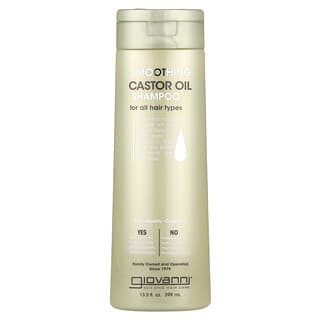 Giovanni, Shampoo Suavizante de Óleo de Rícino, Para Todos os Tipos de Cabelo, 399 ml (13,5 fl oz)