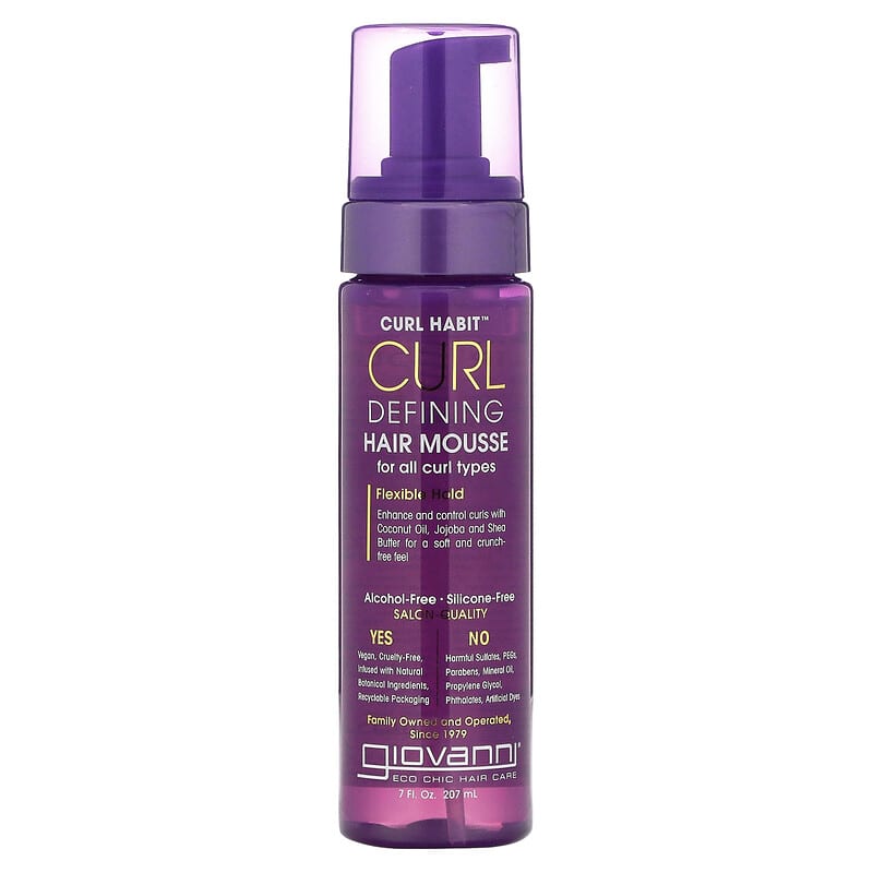 Curl Habit, Defining Hair Mousse, For All Curl Types, 7 fl oz (207 ml)