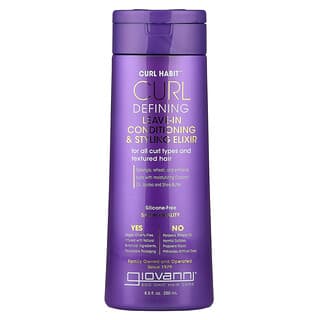 Giovanni, Curl Habit™, Curl Defining Leave-In Conditioning & Styling Elixir, For All Curl Types and Textured Hair, 8.5 fl oz (250 ml)