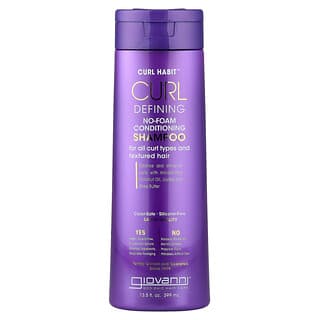 Giovanni, Curl Habit，卷髮定型無泡沫護理洗髮精，適用於各種卷髮造型，13.5 液量盎司（399 毫升）