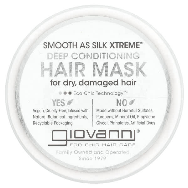 Giovanni, Smooth As Silk Xtrame™, 딥 컨디셔닝 헤어 마스크, 295ml(10fl oz)