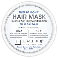 Giovanni, Frizz Be Gone™（フリッツ ビー ゴーン）、ヘアマスク、集中ケア コンディショニング、295ml（10液量オンス）