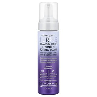 Giovanni, Color Chic™, Purple Leave-In Hair Styling & Toning Foam, 7 fl oz (207 ml)