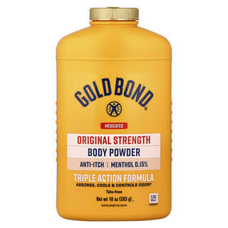 Gold Bond, Kroppspuder, trippelverkande formula, originalstyrka, 10 oz (283 g)