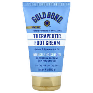 Gold Bond, Therapeutic Foot Cream, Jojoba & Peppermint Oil, For Dry to Extra Dry Skin, 4 oz (113 g)