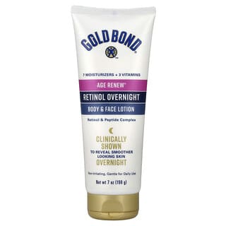Gold Bond, Age Renew, Loção Facial e Corporal Noturna com Retinol, 198 g (7 oz)